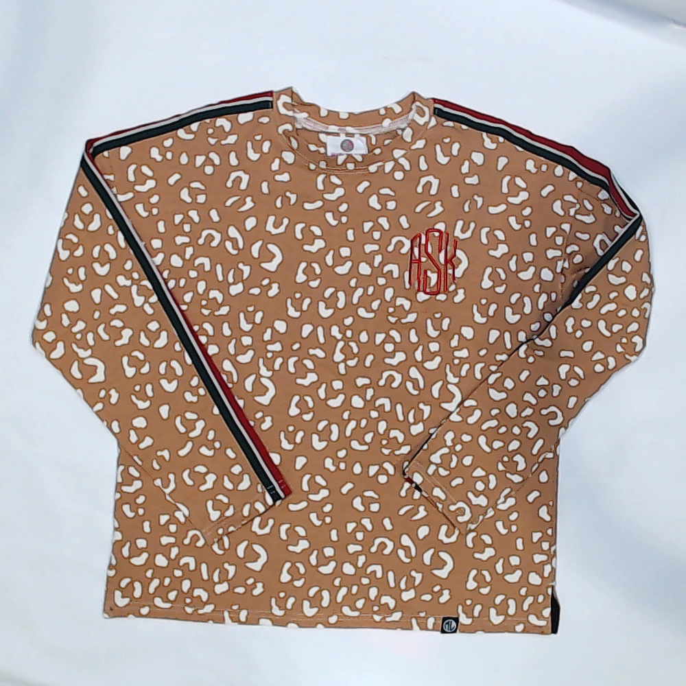 BLOOPER KIDS: Monogrammed Kids Striped Sleeve Shirt