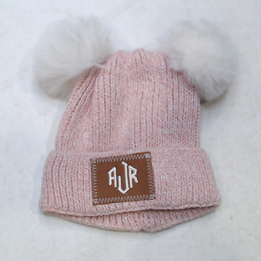 BLOOPER KIDS: Monogrammed Kids Pom Pom Beanie