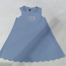 BLOOPER KIDS: Monogrammed Girls Scallop Dress