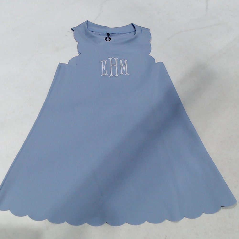 BLOOPER KIDS: Monogrammed Girls Scallop Dress