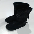 BLOOPER SHOES: Monogrammed Sherpa Tie Booties