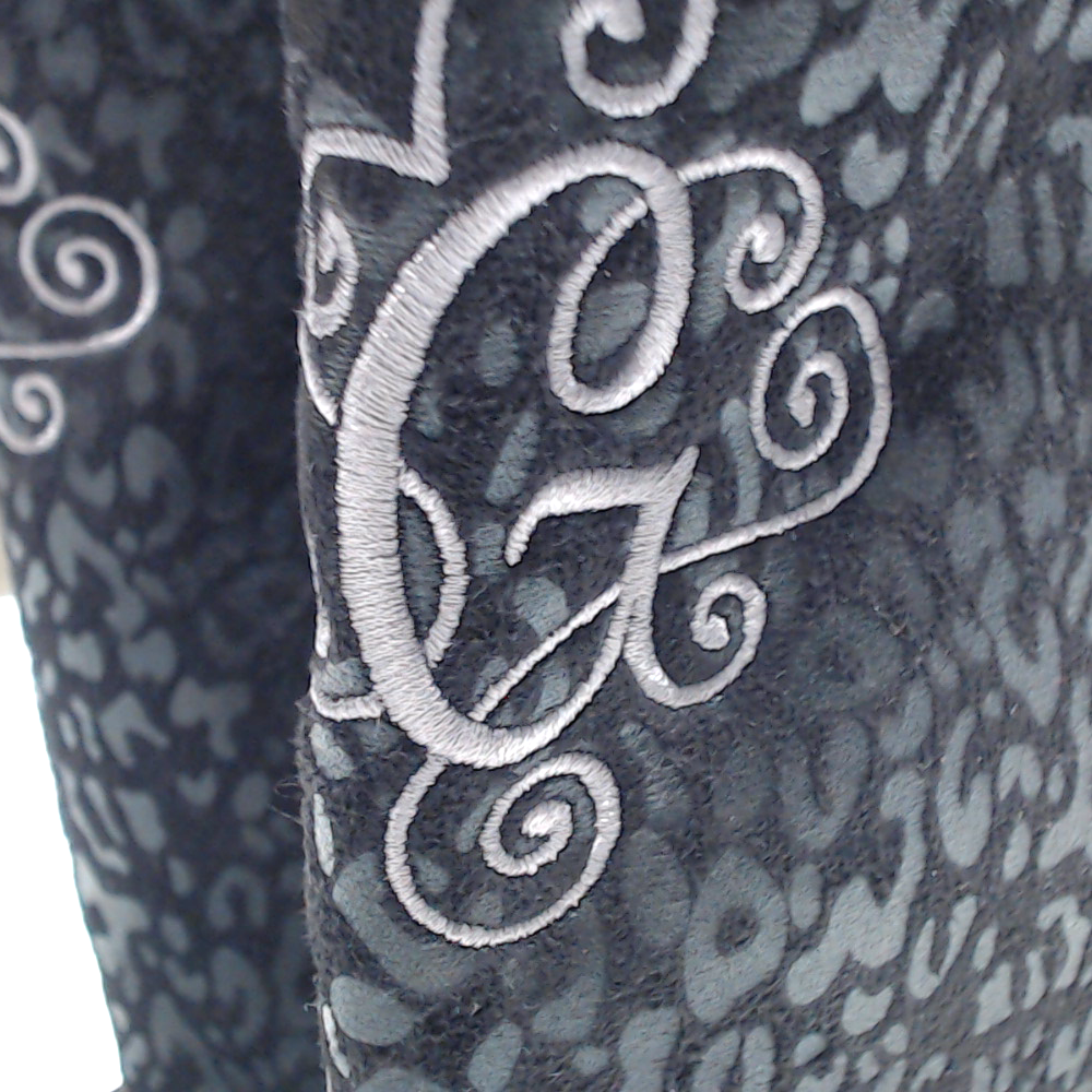 BLOOPER SHOES: Monogrammed Sherpa Tie Booties