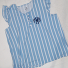 BLOOPER CLOTHING: Monogrammed Ruffle Pajama Top