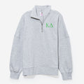 Kappa Delta Oversized Quarter Zip | Heathered Gray