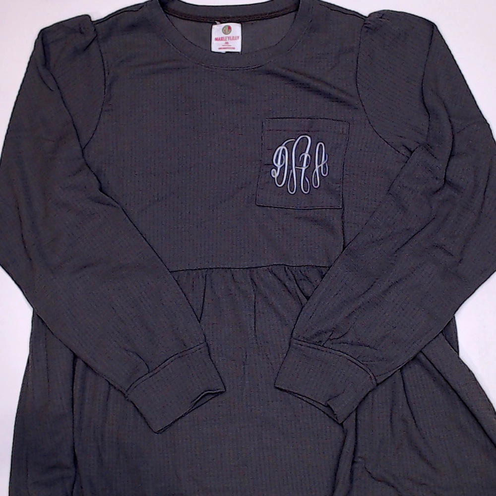 BLOOPER CLOTHING: Monogrammed Waffle Dress