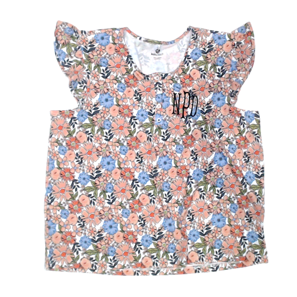 BLOOPER CLOTHING: Monogrammed Ruffle Top