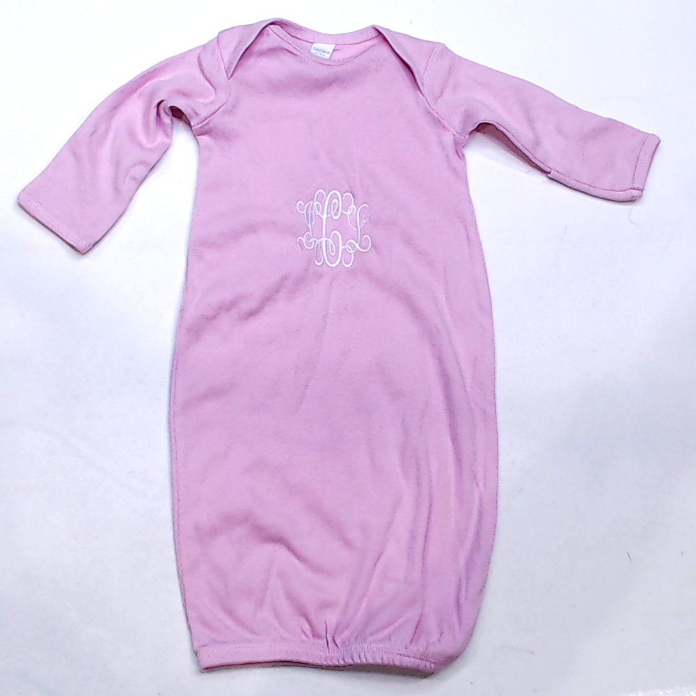 BLOOPER KIDS: Monogrammed Baby Layette Gown