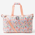 Monogrammed Weekend Bag | Coral Floral