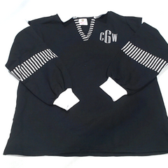 BLOOPER CLOTHING: Monogrammed Colorblock Sweatshirt