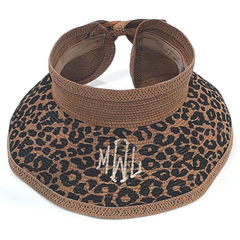 BLOOPER ACCESSORY: Monogrammed Packable Straw Visor