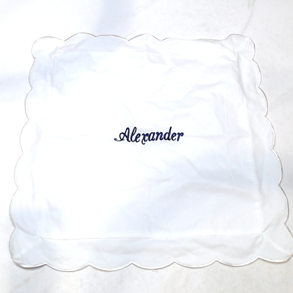 BLOOPER ACCESSORY: Monogrammed Pillow Sham