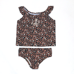 BLOOPER KIDS: Monogrammed Kids Ruffle Tankini