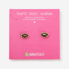 Football Earrings | Brown