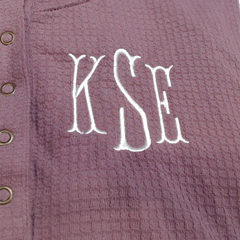 BLOOPER CLOTHING: Monogrammed Waffle Henley Tunic