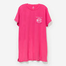 Monogrammed Sleep Tee | Hot Pink