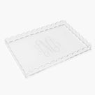 Monogrammed Scallop Acrylic Tray | Clear