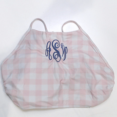 BLOOPER SWIM: Monogrammed High Neck Bikini Top