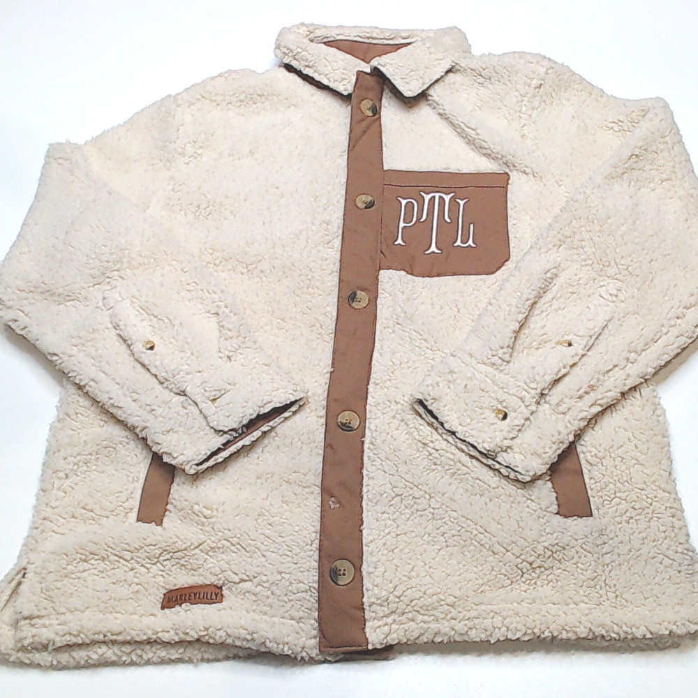 BLOOPER CLOTHING: Monogrammed Sherpa Shacket