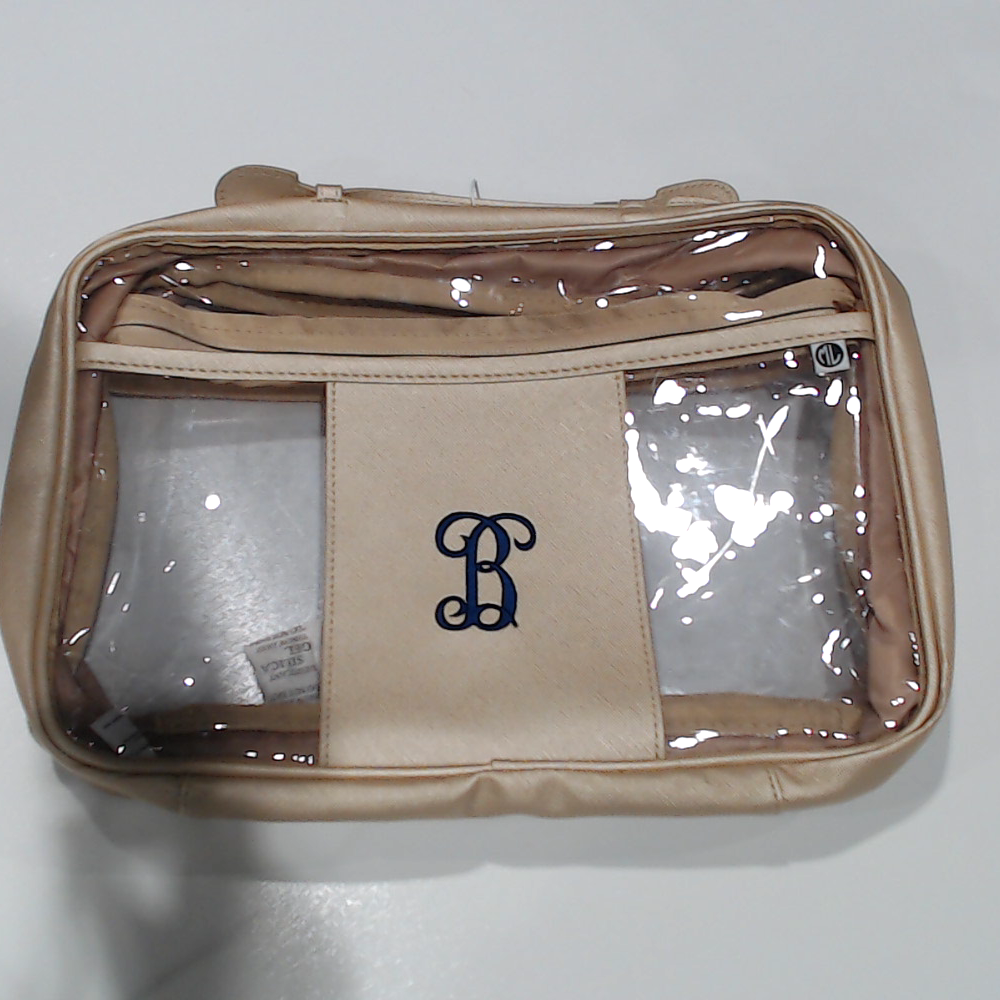 BLOOPER ACCESSORY: Monogrammed Clear Toiletry Case