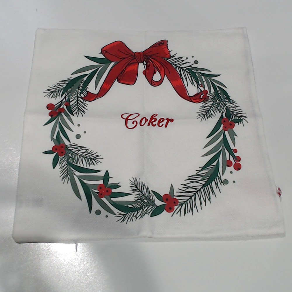 BLOOPER ACCESSORY: Monogrammed Christmas Pillow Sham