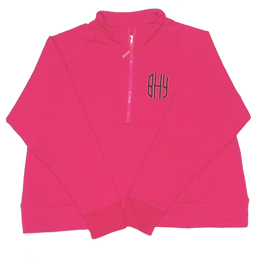 BLOOPER CLOTHING: Monogrammed Quarter Zip Pullover
