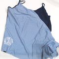 BLOOPER SWIM: Monogrammed Ruched Tankini