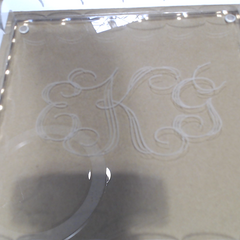 BLOOPER ACCESSORY: Monogrammed Scallop Acrylic Valet Tray