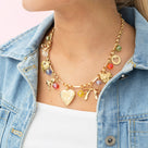 Beaded Charm Necklace | Gold