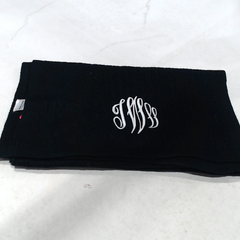 BLOOPER ACCESSORY: Monogrammed Cable Knit Scarf