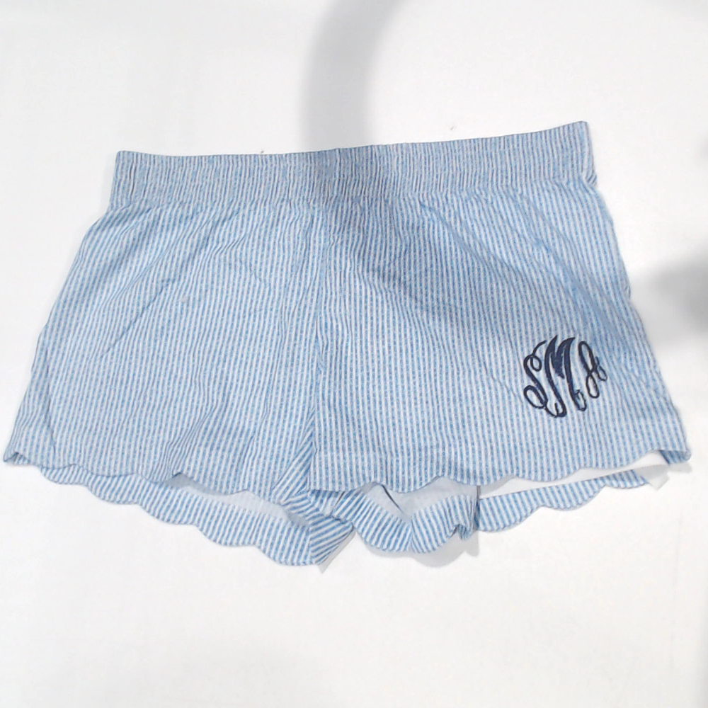 BLOOPER CLOTHING: Monogrammed Scalloped Boxer Shorts