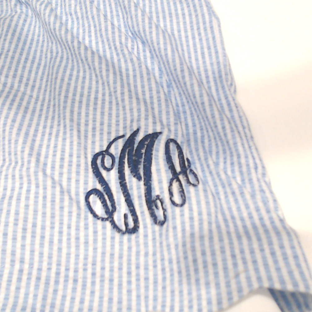 BLOOPER CLOTHING: Monogrammed Scalloped Boxer Shorts