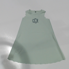 BLOOPER KIDS: Monogrammed Girls Scallop Dress