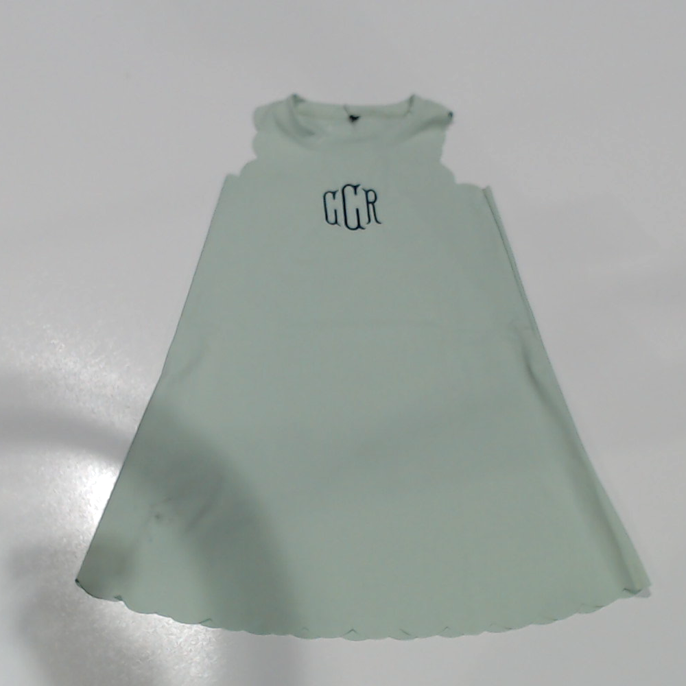 BLOOPER KIDS: Monogrammed Girls Scallop Dress