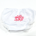 BLOOPER KIDS: Monogrammed White Eyelet Baby Bloomers