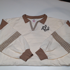 BLOOPER CLOTHING: Monogrammed Colorblock Sweatshirt