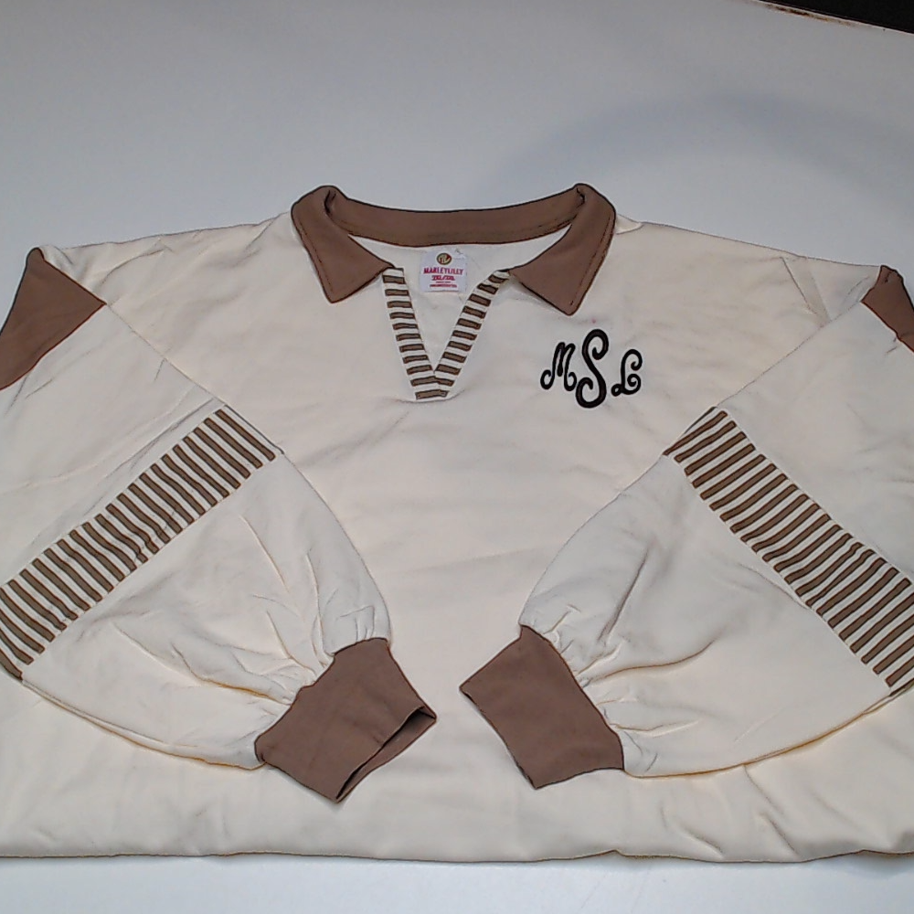BLOOPER CLOTHING: Monogrammed Colorblock Sweatshirt