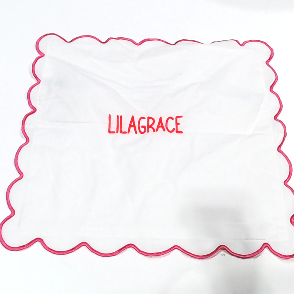 BLOOPER ACCESSORY: Monogrammed Scalloped Pillow Sham
