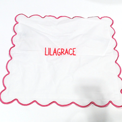 BLOOPER ACCESSORY: Monogrammed Scalloped Pillow Sham