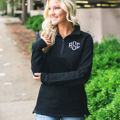 Monogrammed Pullover Sweatshirt in black