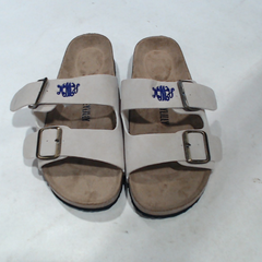 BLOOPER SHOES: Monogrammed Double Strap Sandals