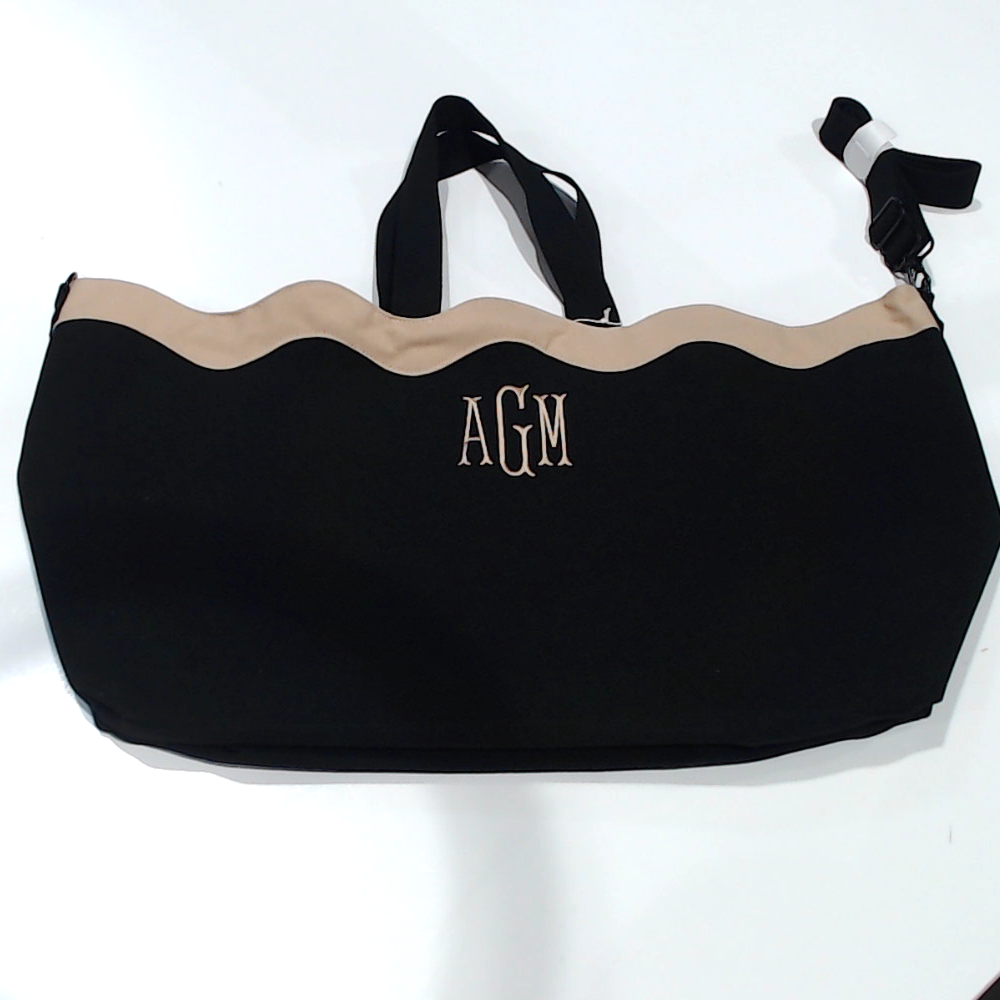 BLOOPER BAG: Monogrammed Wavy Top Weekender