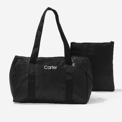monogrammed kids activity bag in black