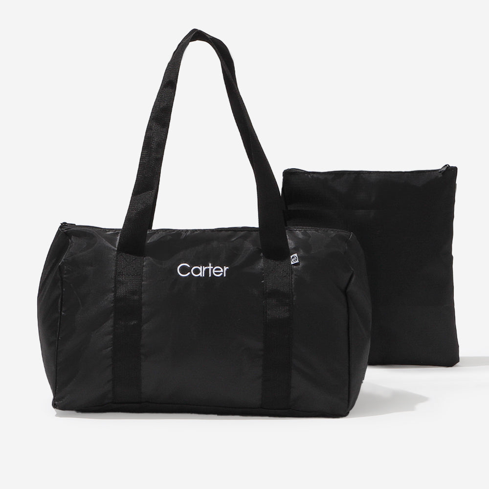monogrammed kids activity bag in black