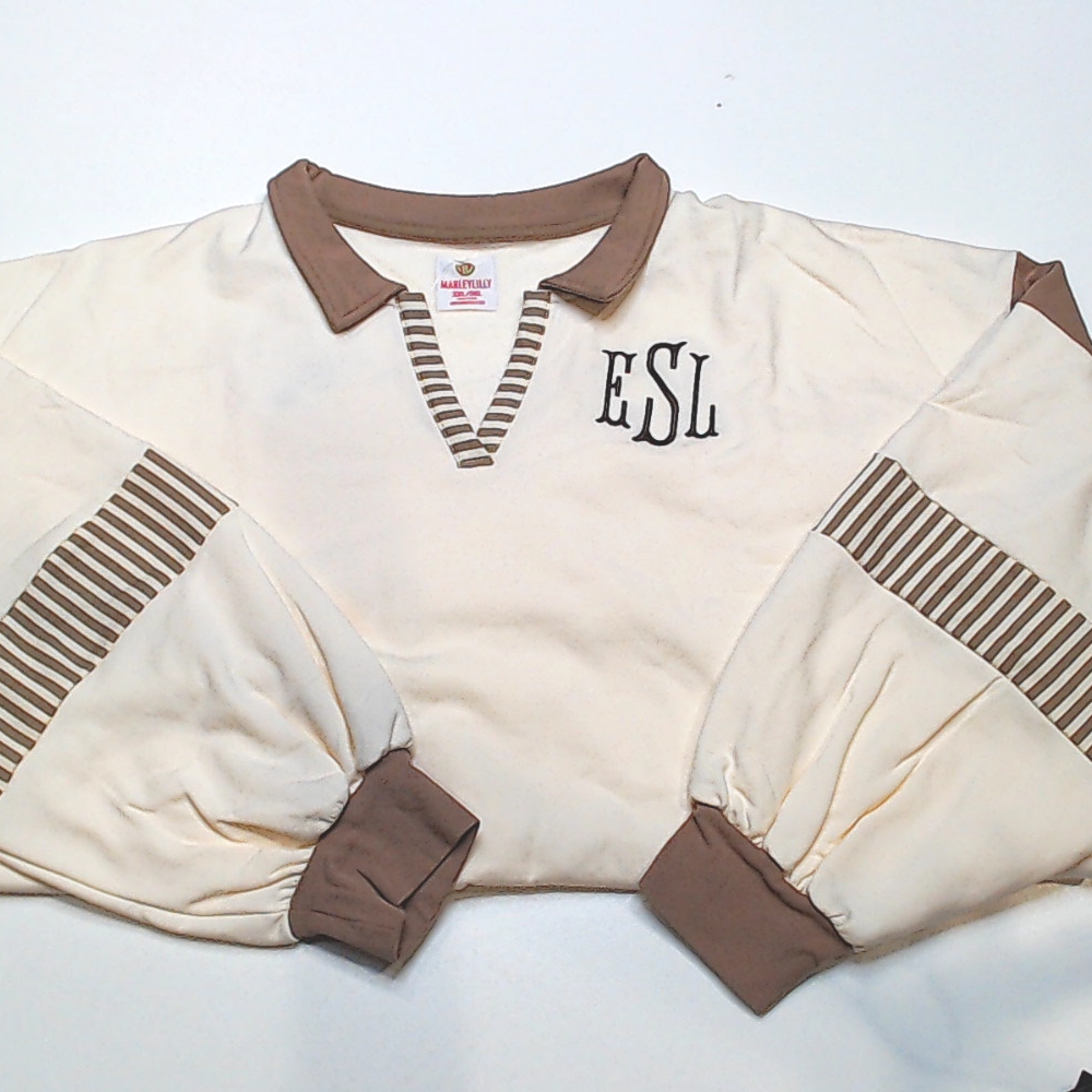 BLOOPER CLOTHING: Monogrammed Colorblock Sweatshirt