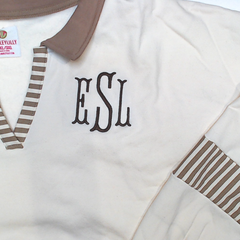 BLOOPER CLOTHING: Monogrammed Colorblock Sweatshirt