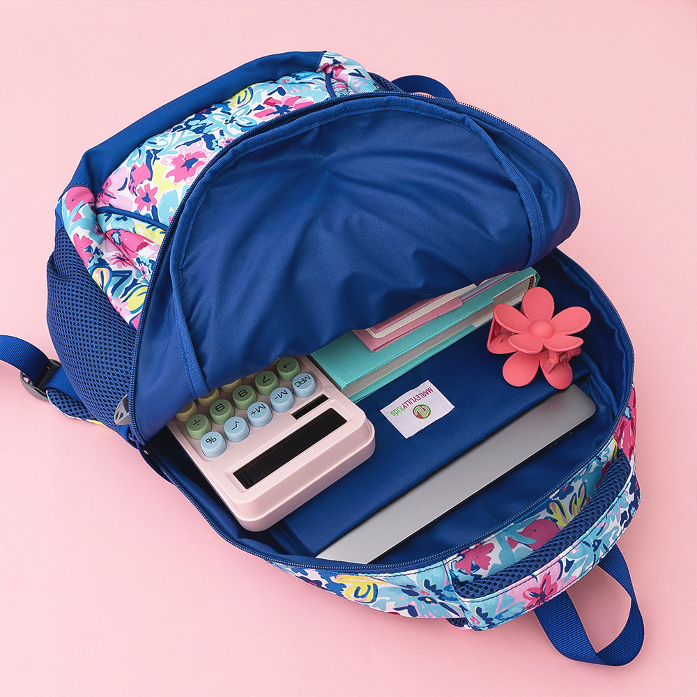 watercolor whimsy backpack inside shot