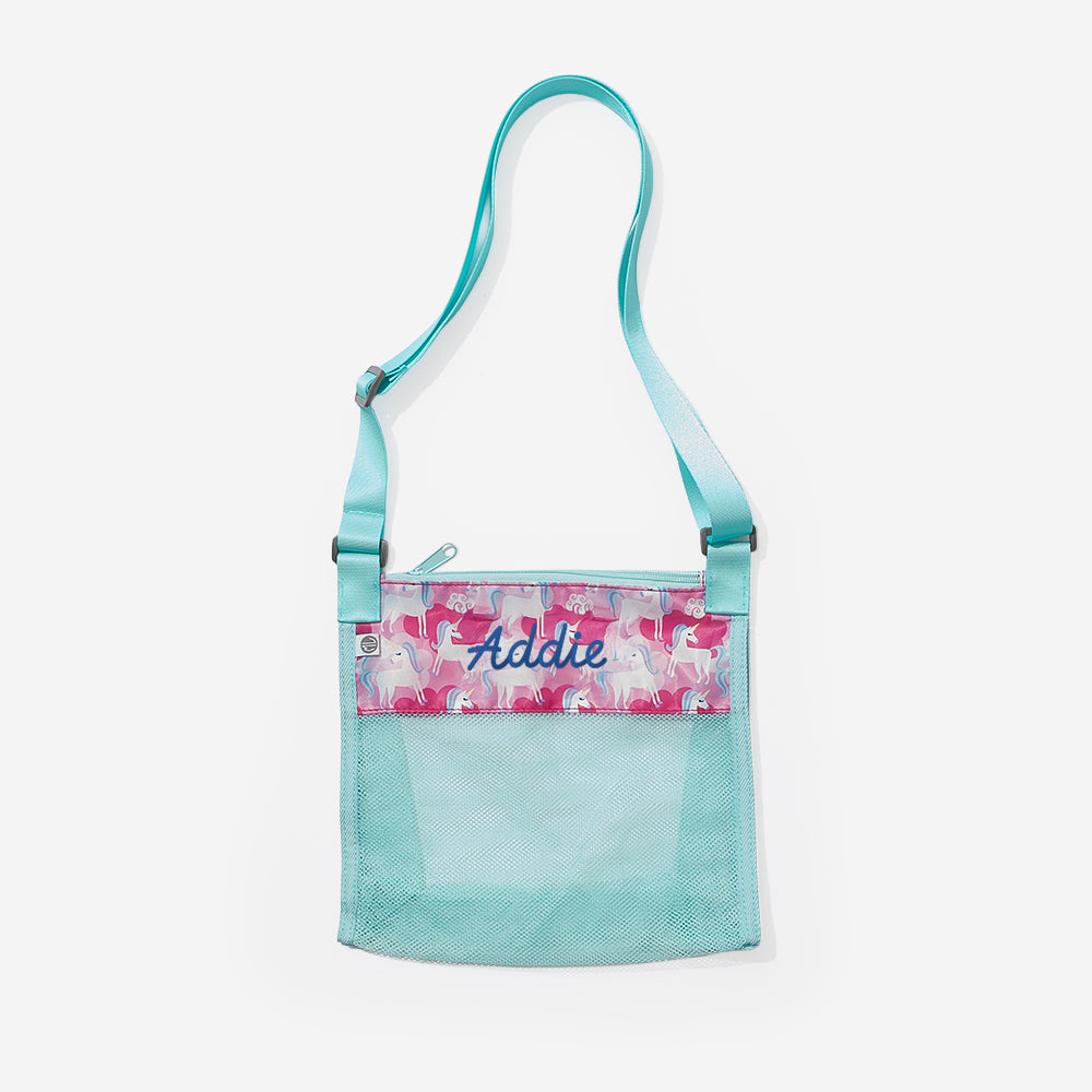 monogrammed seashell bag in unicorn