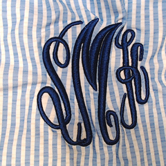 BLOOPER SWIM: Monogrammed High Neck Bikini Top