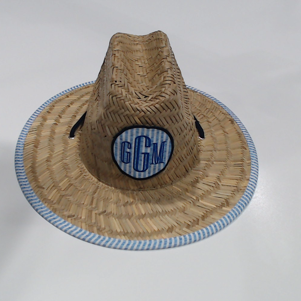 BLOOPER KIDS: Monogrammed Kids Straw Hat