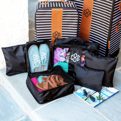 black packing bag set with luggage